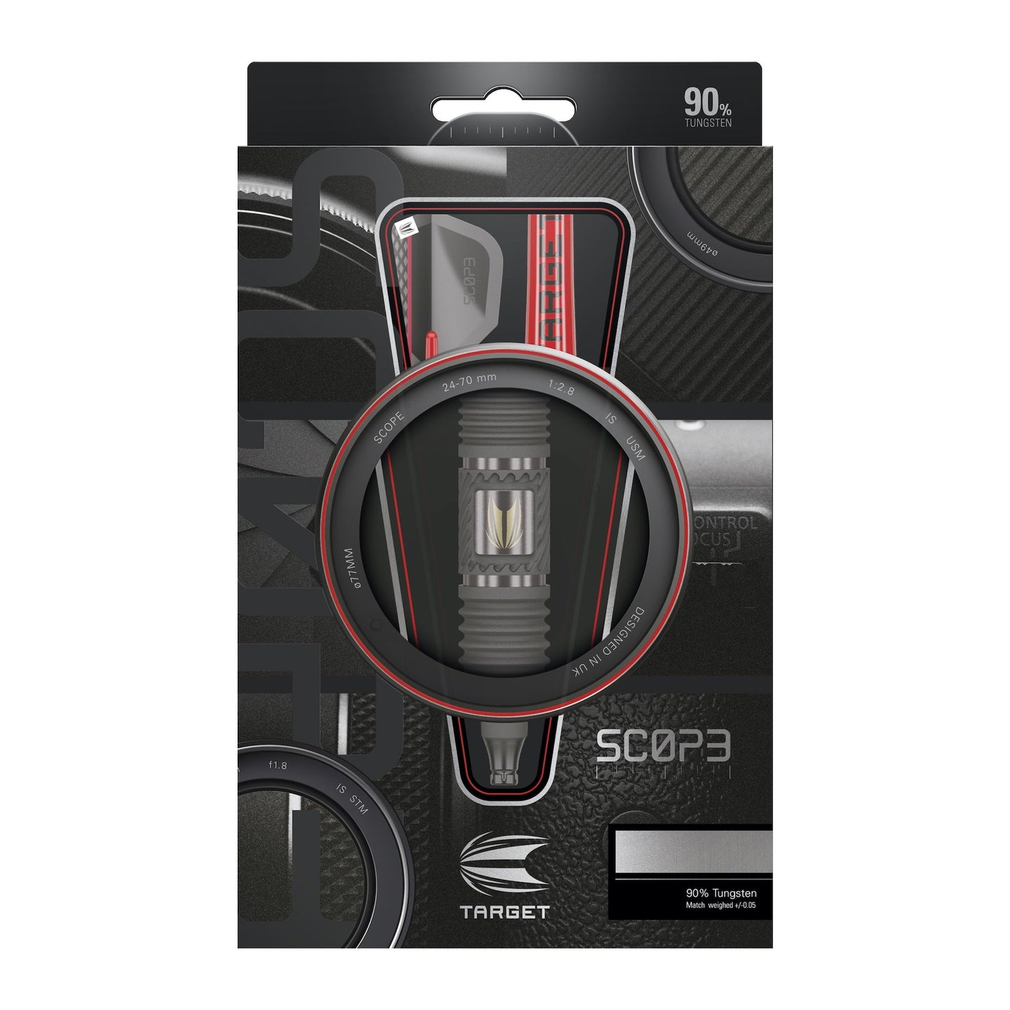 TARGET - Scope SP02 Swiss Point Steel Tip Darts - 90% Tungsten - 25g