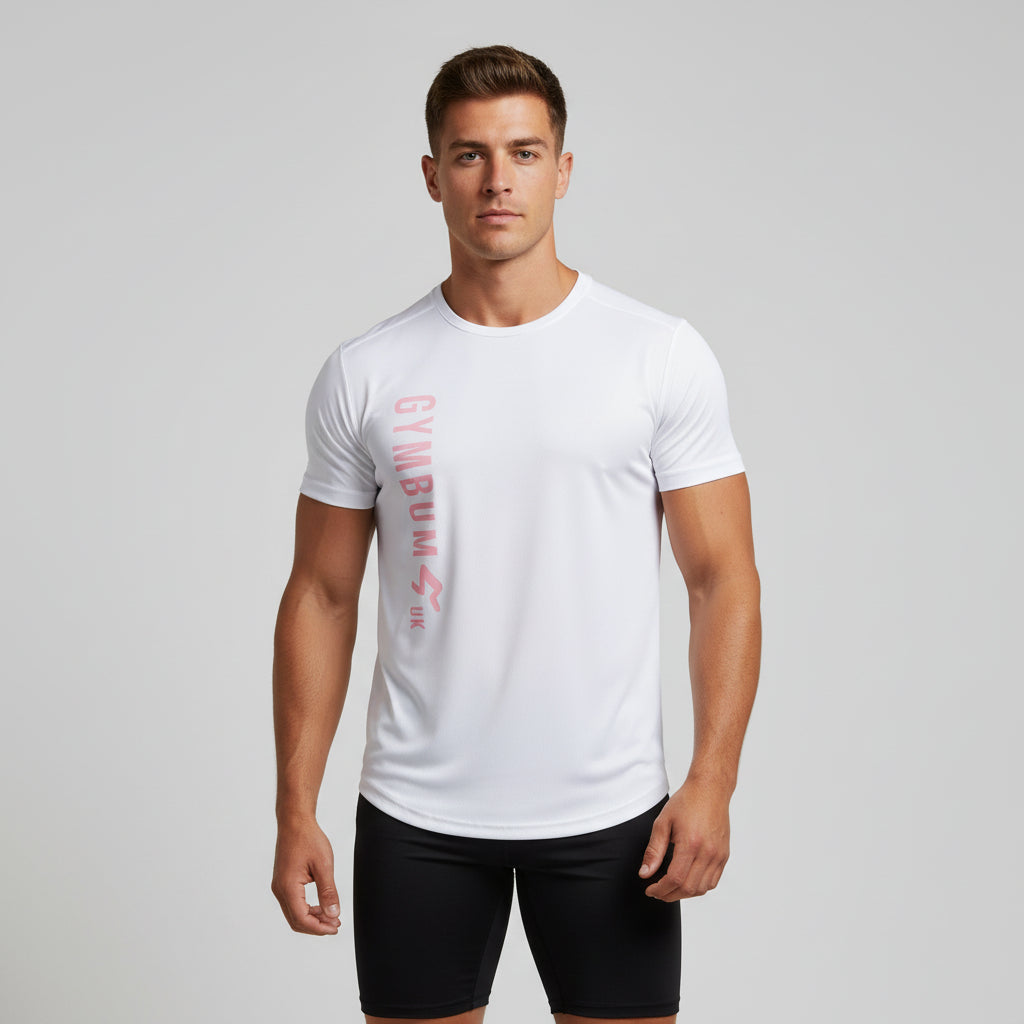 Pink Flex Long Logo Performance Tee