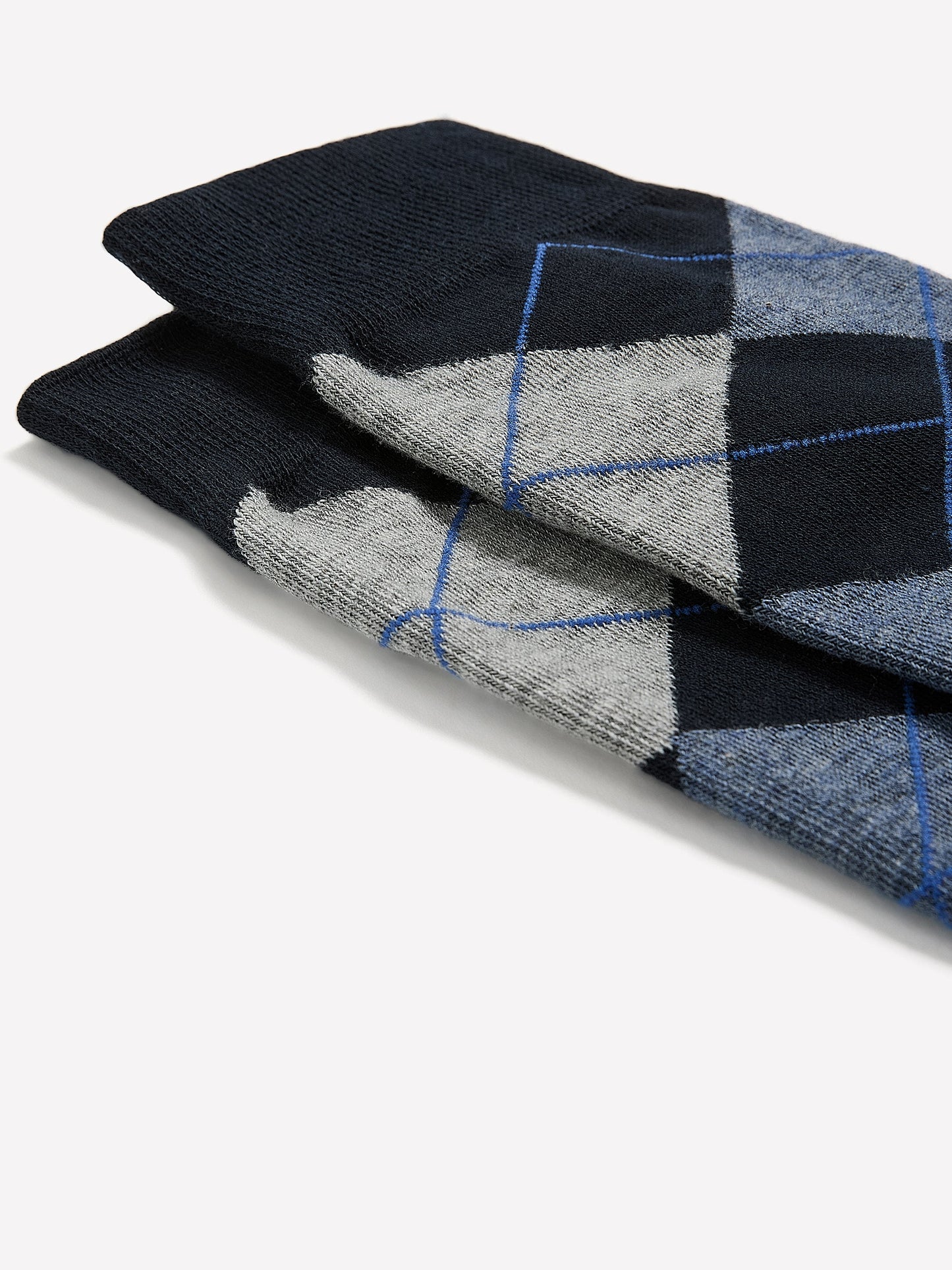 Blue Argyle Socks