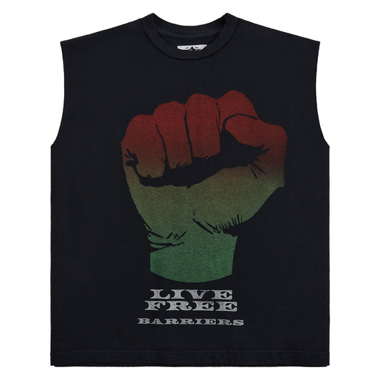 Fist Sleeveless Tee | Black