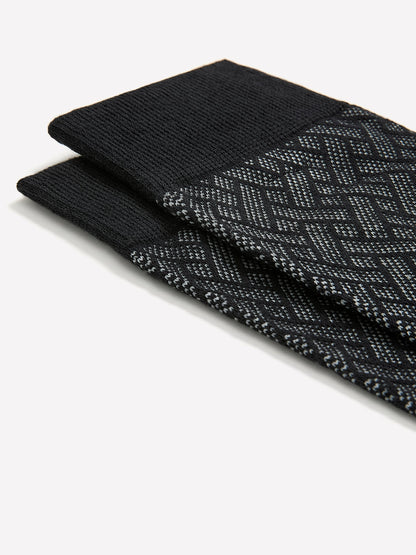 Dress Socks with Geometric Pattern