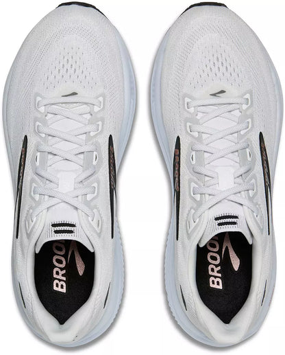 Brooks Women's Ghost 18 (Wide) - White/Black/Rose Gold
