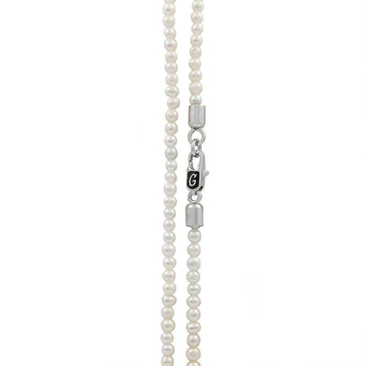 18" 3mm White Pearl Necklace
