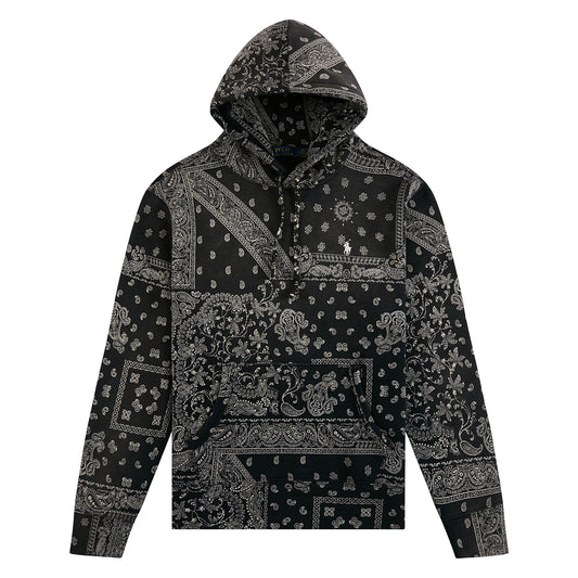 Bandana Print Fleece Hoodie