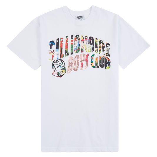 Curve Collage Tee | White