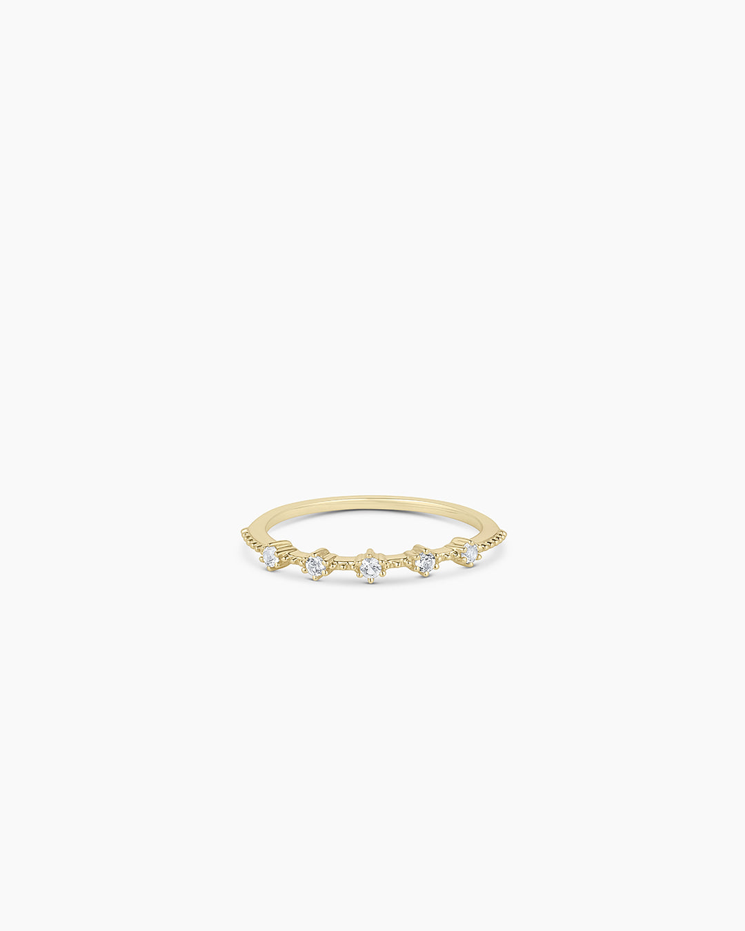 14K Gold Cluster White Topaz Ring