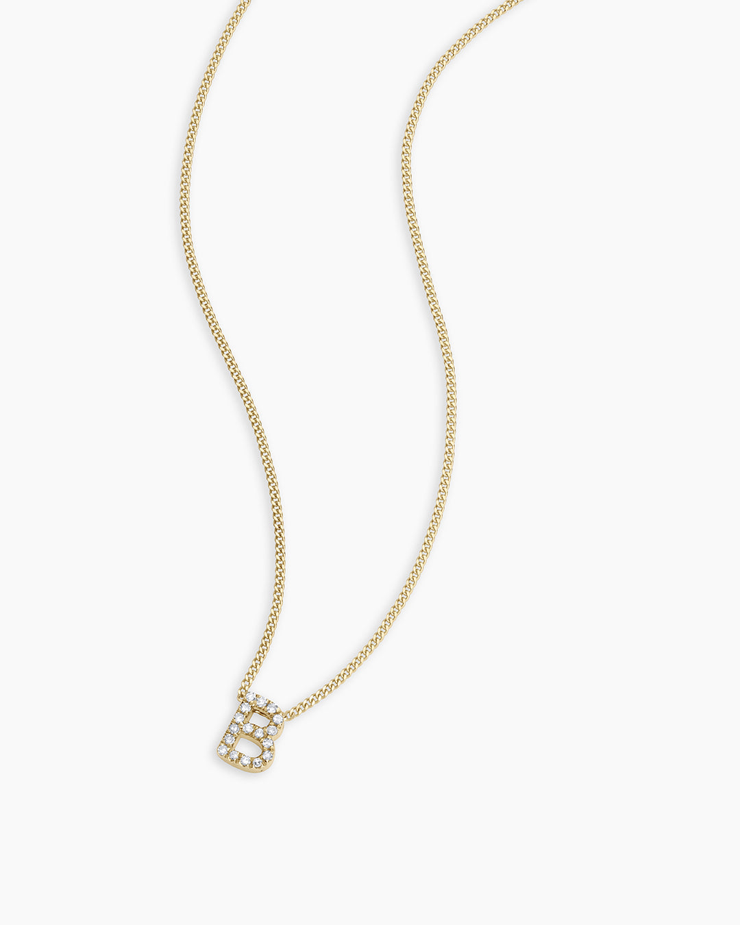 14K Diamond Alphabet Necklace