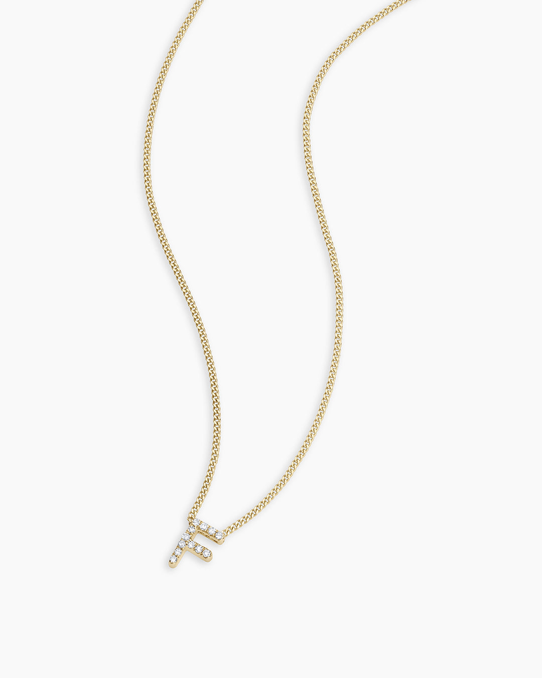 14K Diamond Alphabet Necklace