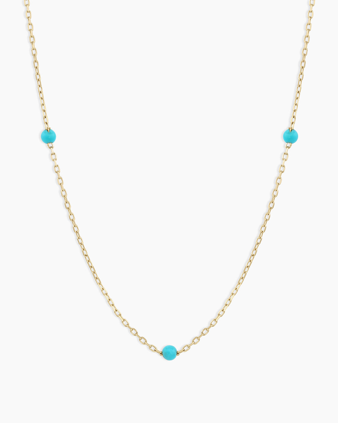 14K Gold Turquoise Newport Necklace
