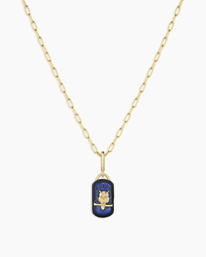 Power Gemstone Parker Charm Necklace Wisdom