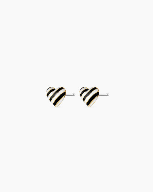 Campbell Enamel Heart Studs