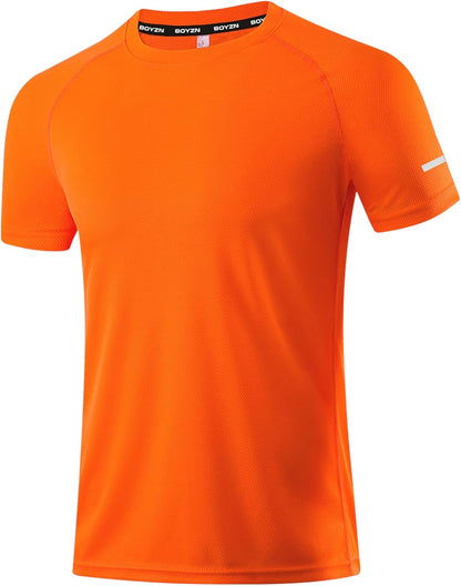 Boyzn 1, 3, 5 or 7 Pack Men's Workout Running Shirts, Dry Fit Moisture Wicking T-Shirt, Gym Athletic Short Sleeve Tee Shirts