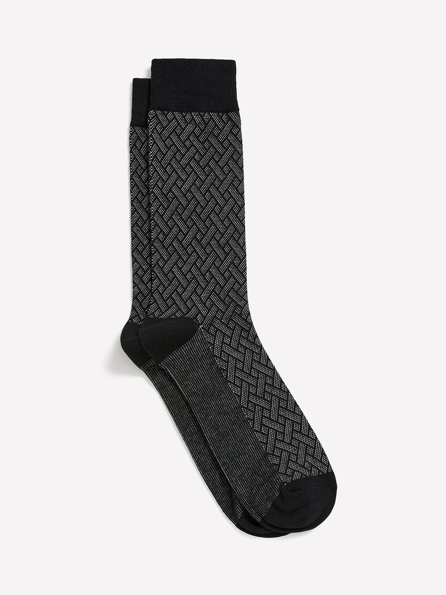 Dress Socks with Geometric Pattern