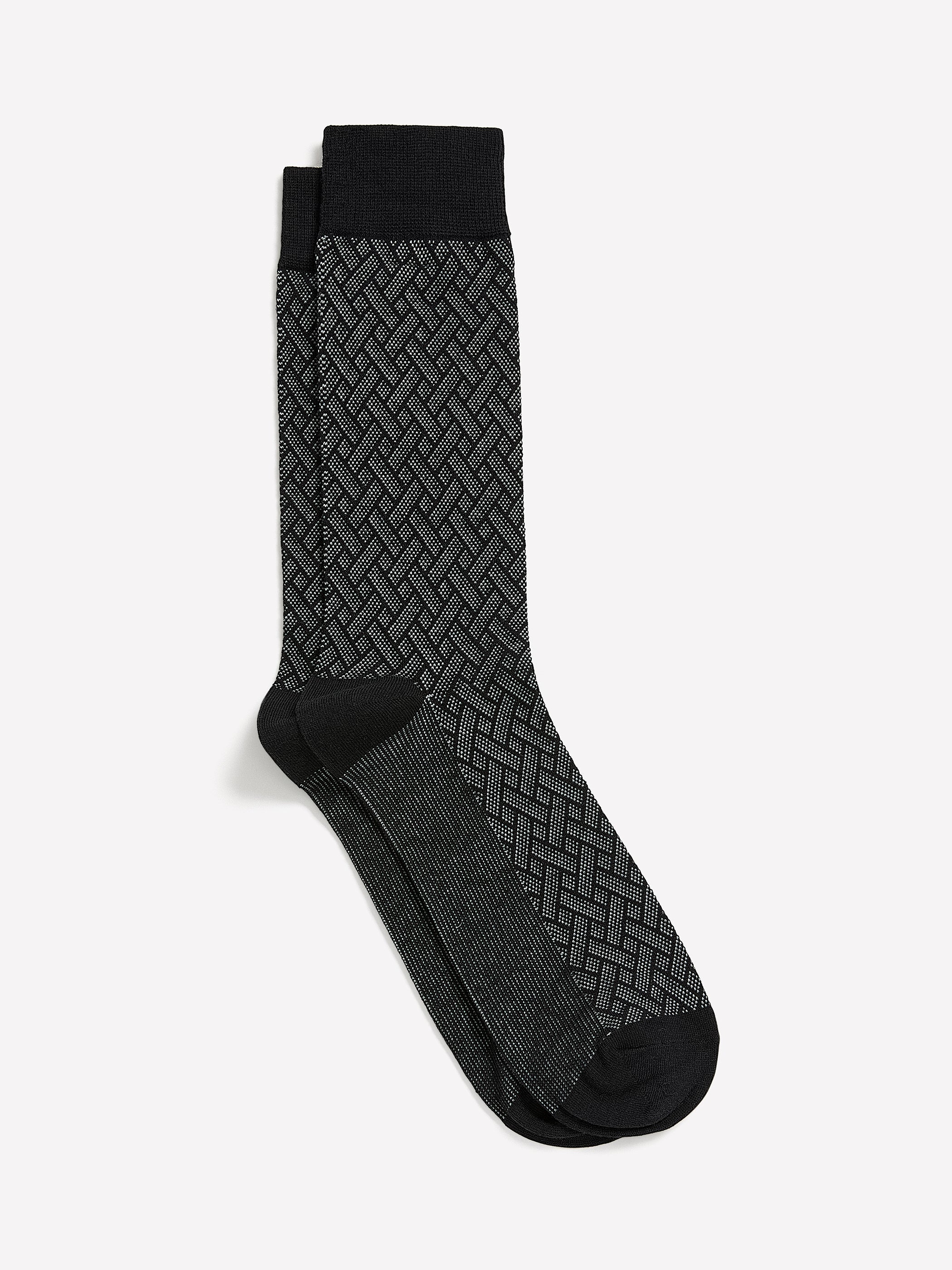 Dress Socks with Geometric Pattern