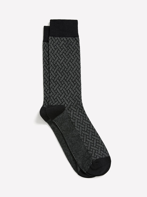 Dress Socks with Geometric Pattern