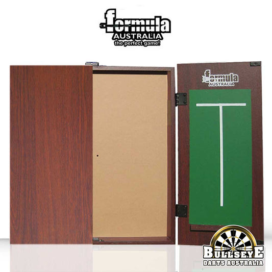 Formula Dartboard Cabinet Mahogany with Chalkboards