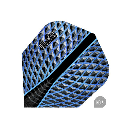 HARROWS - Silika Dart Flights - Aqua Blue - Standard Small NO6 Shape
