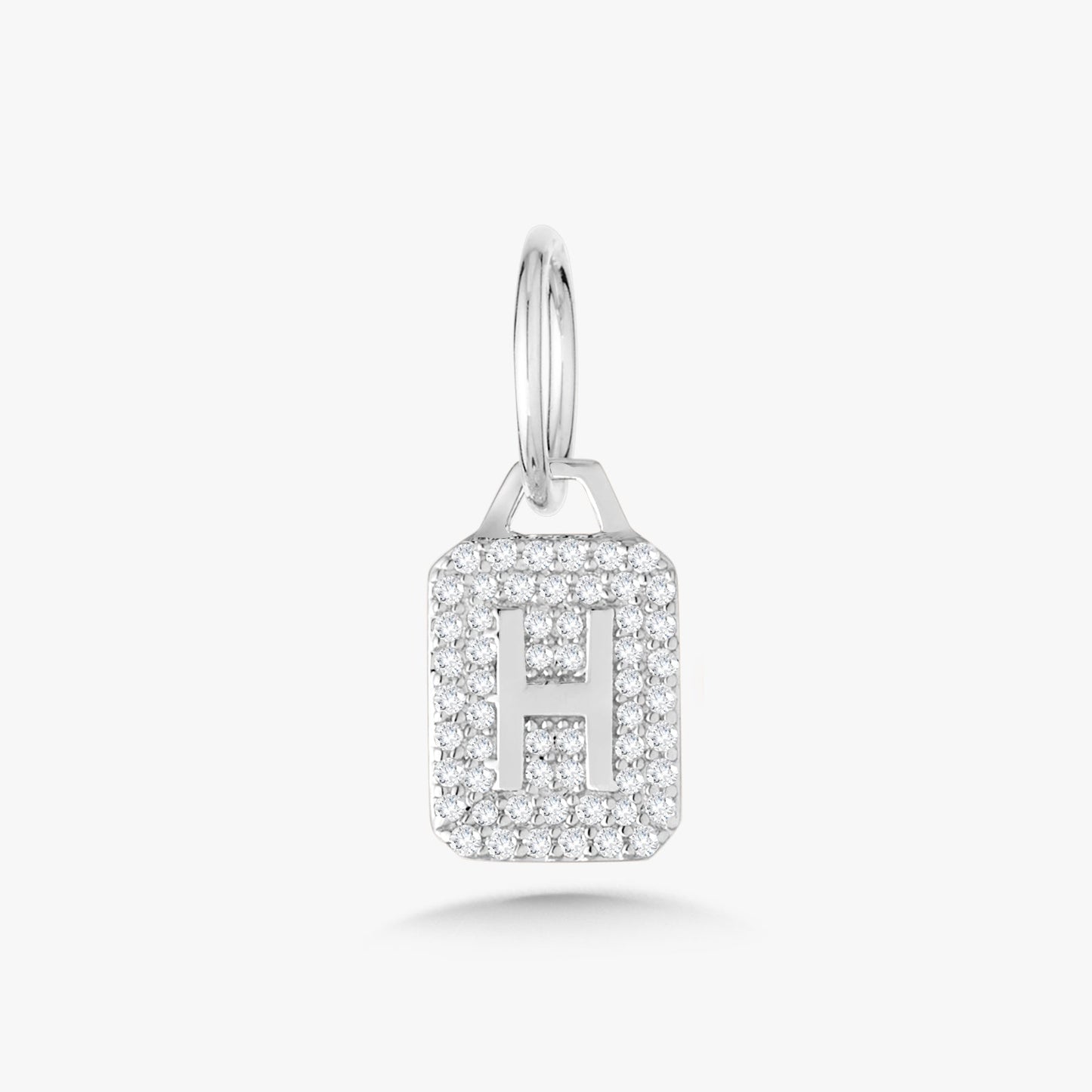 Mini Pave Diamond Initial Charm