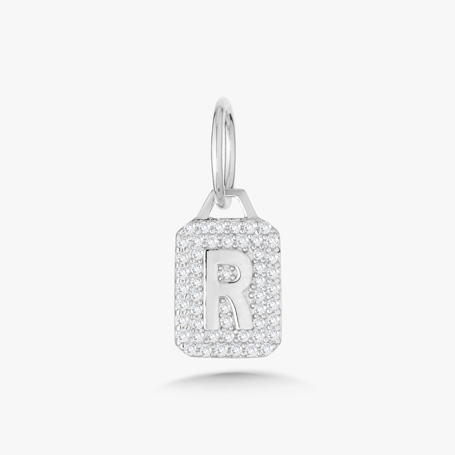 Mini Pave Diamond Initial Charm