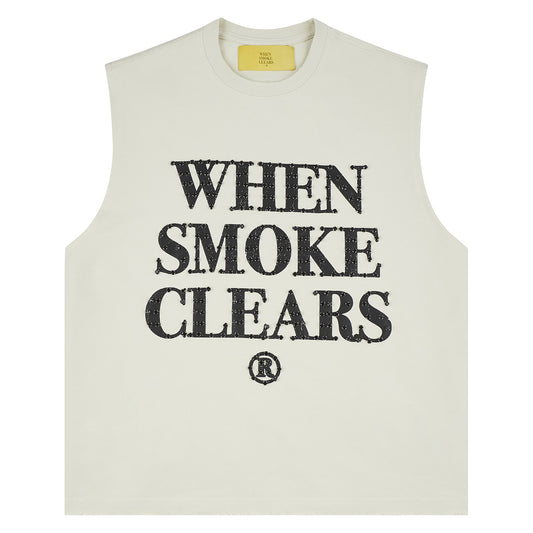 Diamond Sleeveless Tee | Vintage White/Black