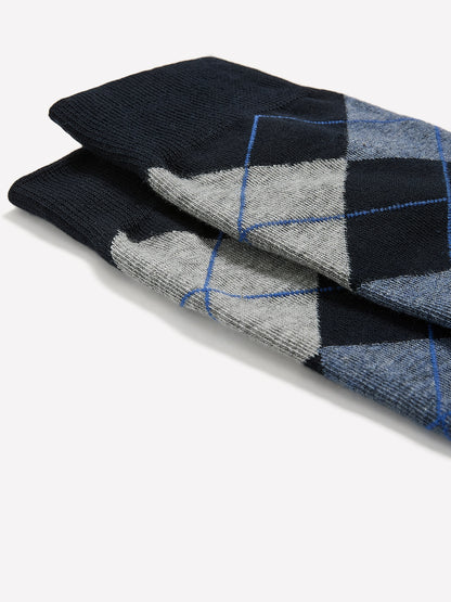 Blue Argyle Socks