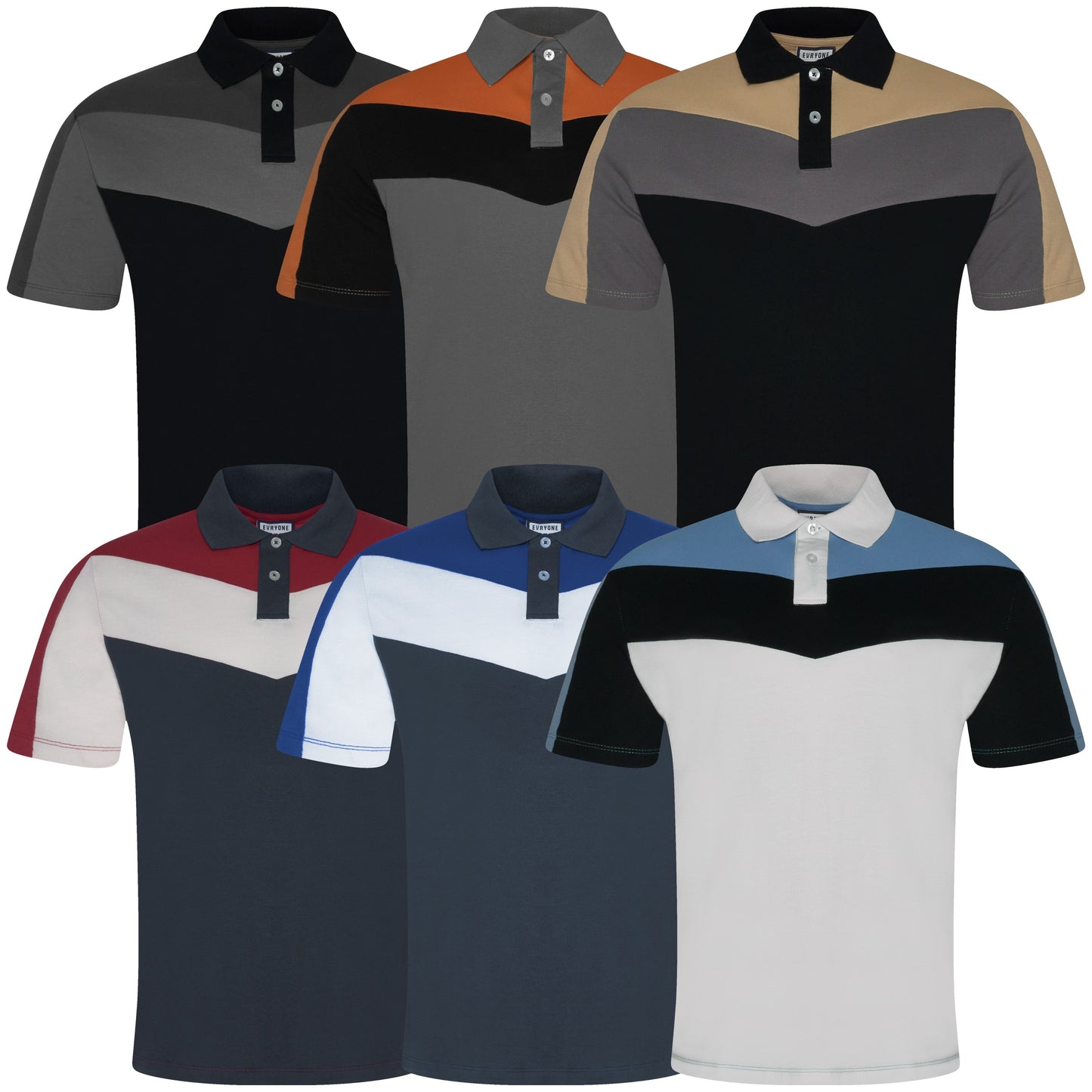 Evryone Contrast Stripe Polo Shirt