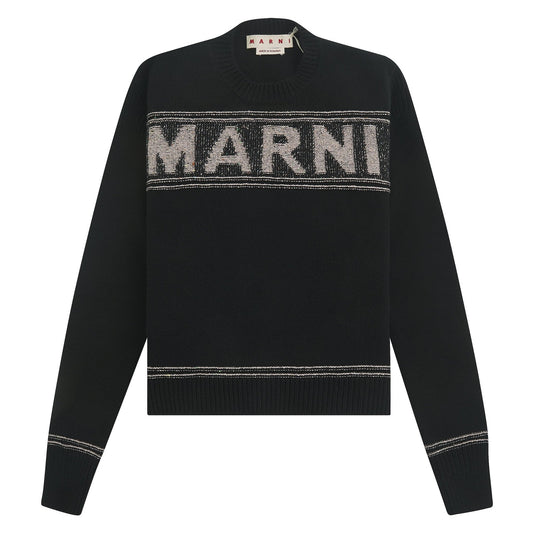 Roundneck Logo Sweater | Black